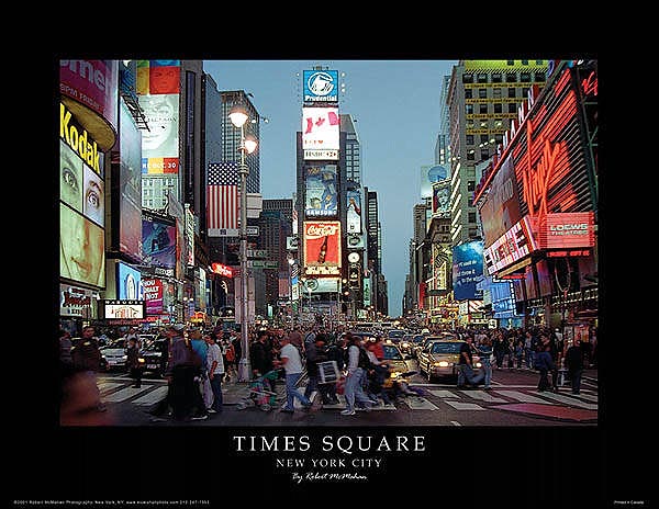 time square daytime. city+times+square+at+night