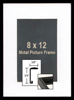 8x12 Black Photo Frames - 8 x 12 Black Metal Picture Frames For Sale