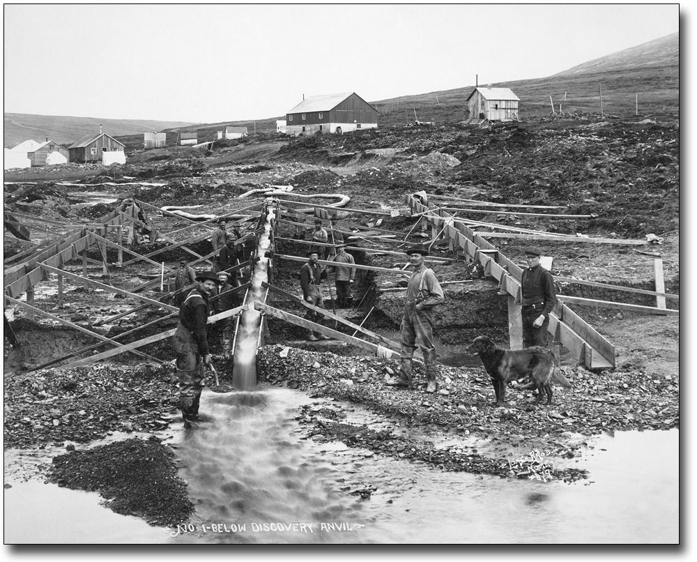 ANVIL CREEK GOLD MINE NOME ALASKA 1916 8x10 SILVER HALIDE PHOTO PRINT