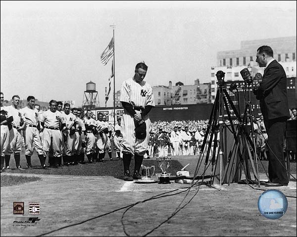 Baseball Player Lou Gehrig Farewell Speech Photo Print for Sale