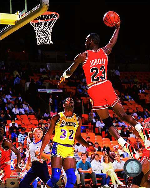 Michael Jordan Basketball Air '86 Slam Dunk Photo Print For Sale