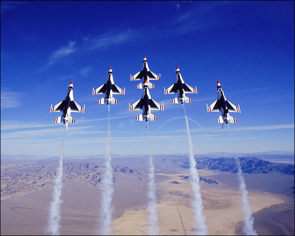 USAF Thunderbirds Vertical Formation Photo Print for Sale