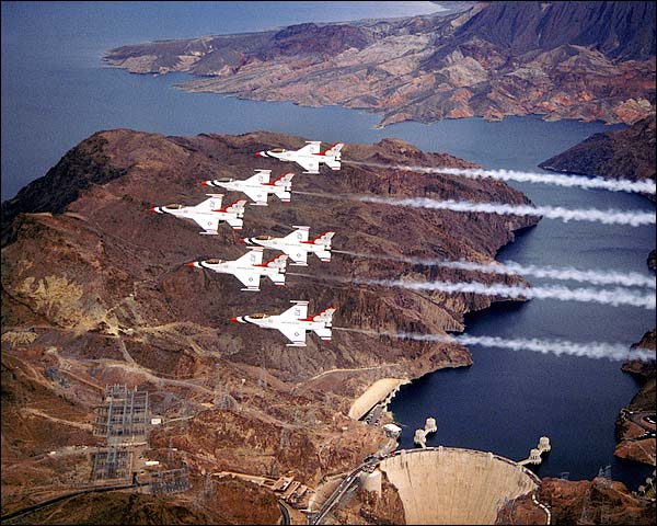 U.S. Air Force Thunderbirds Hoover Dam Photo Print for Sale