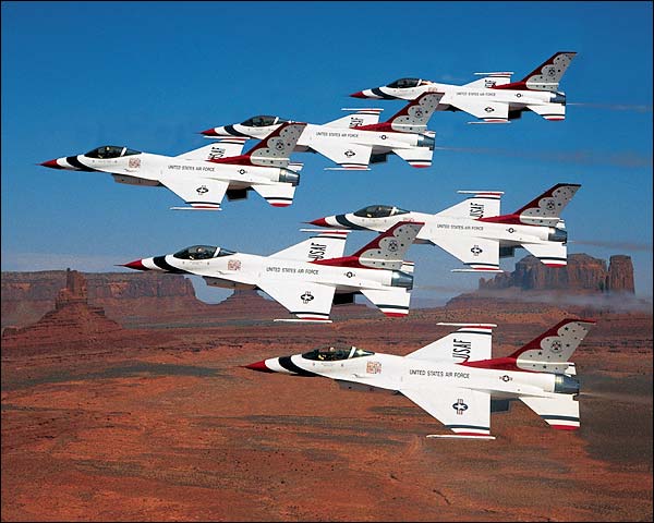 U.S. Air Force Thunderbirds Monument Valley Photo Print for Sale