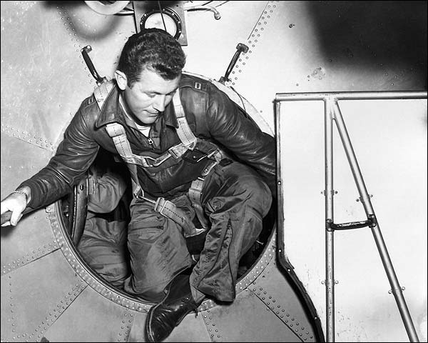 Chuck Yeager in B-29 Entering the Bell X-1 Photo Print for Sale