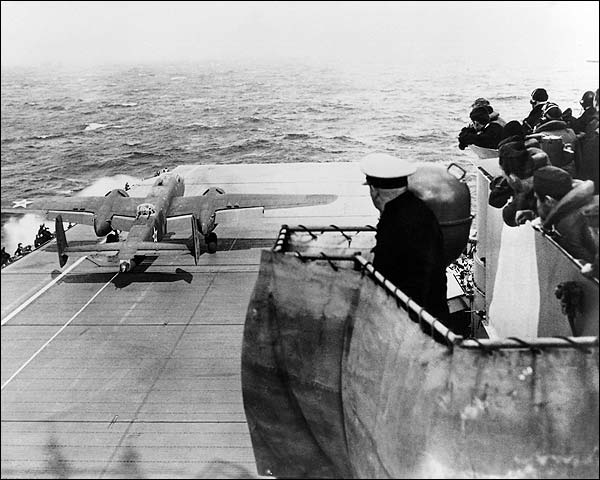 Jimmy Doolittle B-25 USS Hornet Launch WWII Photo Print for Sale