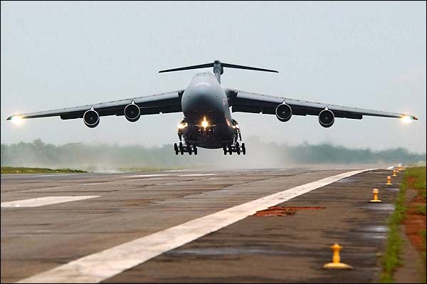C-5 Galaxy Aircraft Taking Off US Air Force Photo Print for Sale