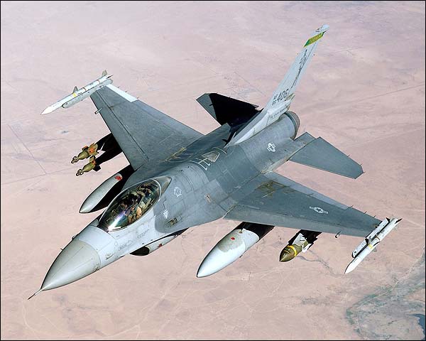 F-16 Fighting Falcon Fighter in Flight Photo Print for Sale