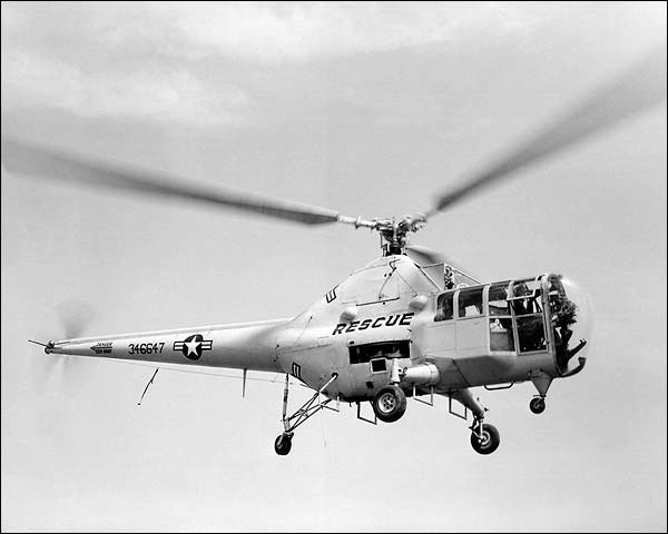 Sikorsky H-5 Dragonfly Helicopter in Flight Photo Print for Sale