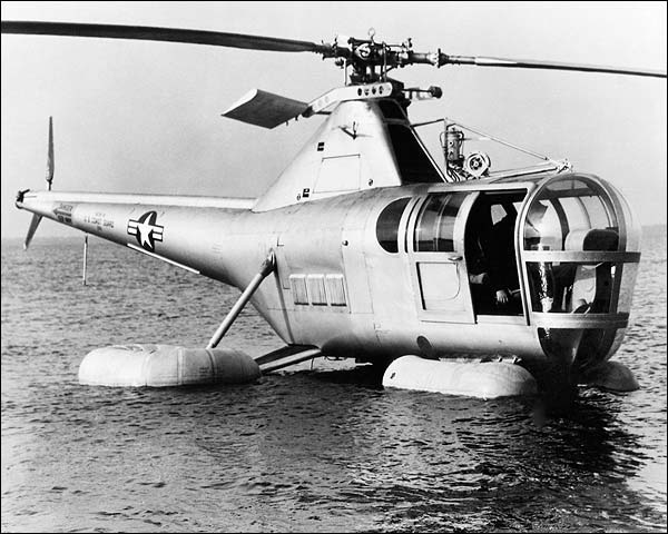 Sikorsky H-5 Dragonfly Helicopter w/ Floats Photo Print for Sale