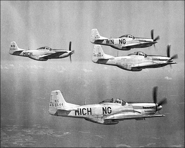 P-51D / P-51 in Flight Formation Photo Print for Sale