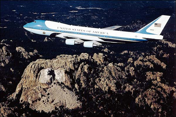 Air Force One 747 Over Mount Rushmore Photo Print for Sale