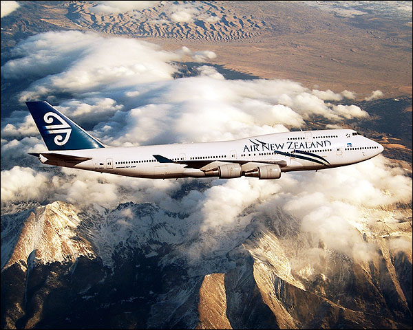 Air New Zealand Boeing 747-400 in Flight Photo Print for Sale
