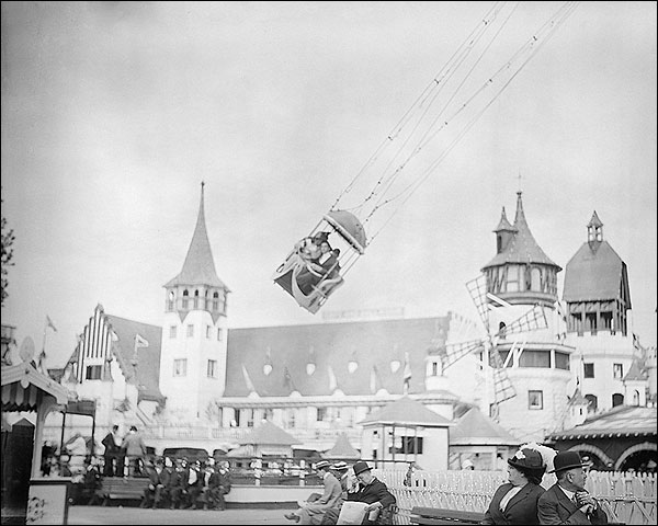 Aerial Swing Luna Park Coney Island NYC Photo Print for Sale