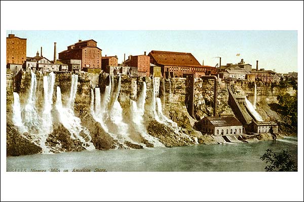 Niagara Falls Mills Viewed From Canada 1900 Photo Print for Sale