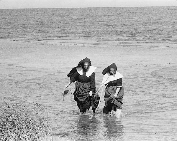 Nuns Clamming in Long Island Toni Frissell Photo Print for Sale