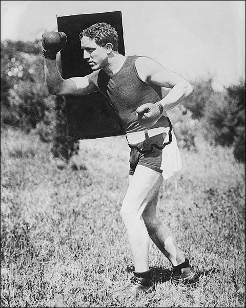 Boxer Harry Lewis Boxing Outdoors Photo Print for Sale