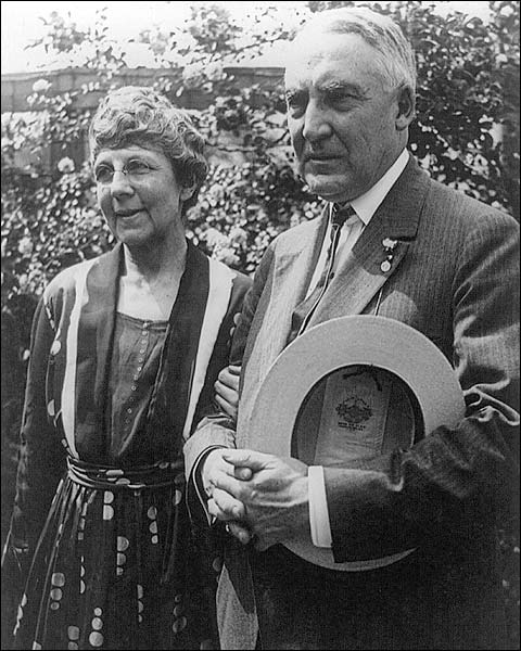 Pres Warren Harding & 1st Lady White House Photo Print for Sale