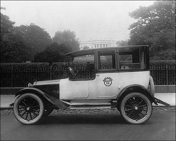 Taxicab & White House, Wash., D.C. 1921 Photo Print for Sale