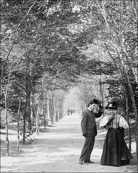 Lovers Lane Central Park New York City 1896 Photo Print for Sale