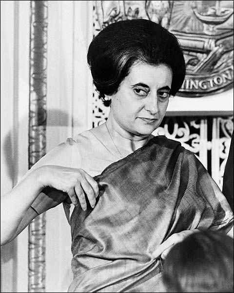 Prime Minister Indira Gandhi of India 1966 Photo Print for Sale