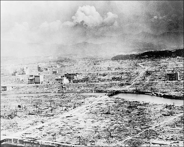 Little Boy A-Bomb Drop Hiroshima Ruins Photo Print for Sale