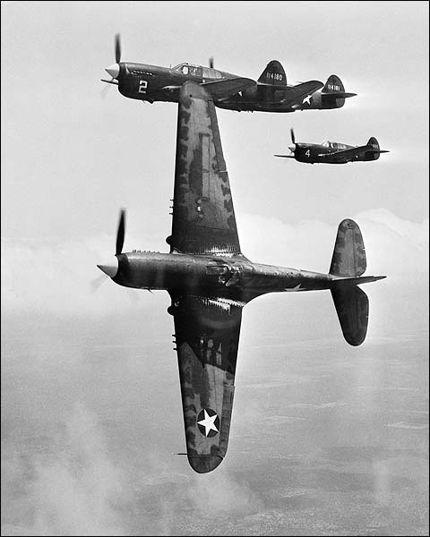 Curtiss P-40 Warhawk Aircraft WWII 1943 Photo Print for Sale