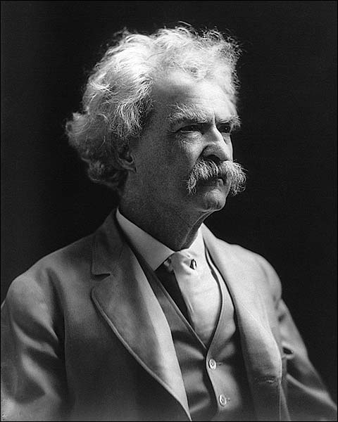 Samuel Clemens aqua Mark Twain Portrait 1907 Photo Print for Sale