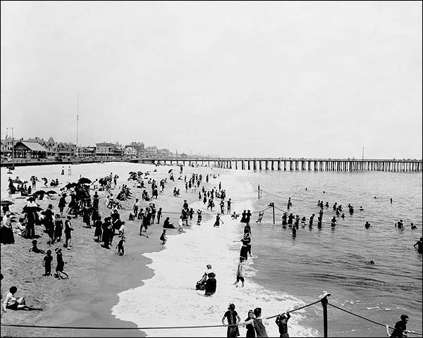 Ocean Grove Beach New Jersey Seashore 1904 Photo Print for Sale