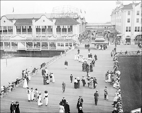 Asbury Park Boardwalk Seaside Resort 1900s Photo Print for Sale