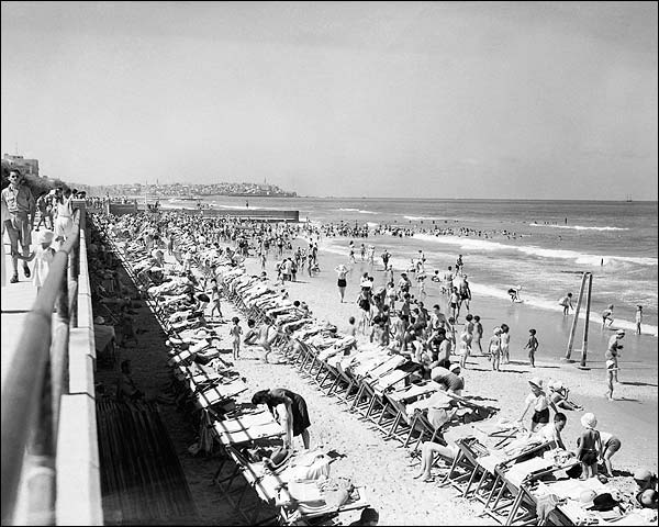 Tel Aviv Israel 1940s Bathing Beach Photo Print for Sale
