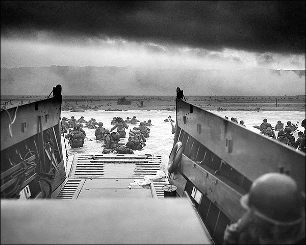 Omaha Beach US Troops WWII D-Day 1944 Photo Print for Sale