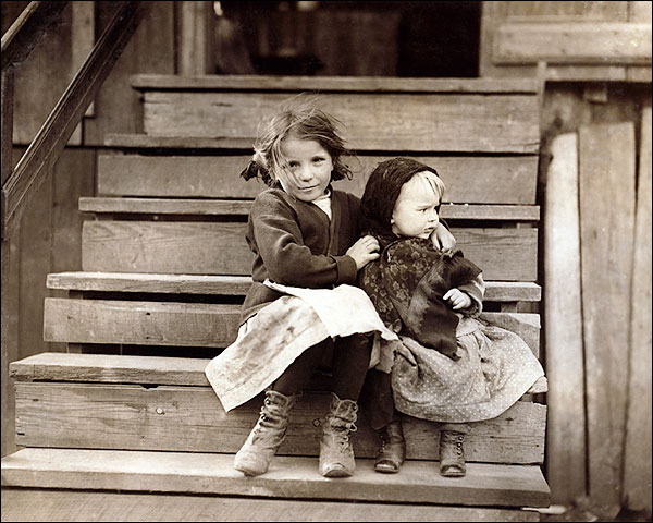Poor Latch Key Kids Lewis Hine 1911 Photo Print for Sale