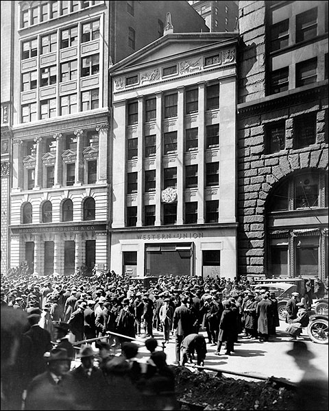 Western Union Building Crowd 1921 New York Photo Print for Sale