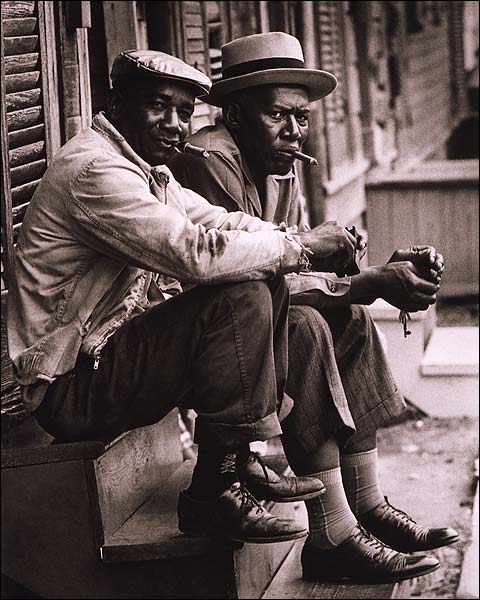 African American Men on Stoop Charleston 1962 Photo Print for Sale