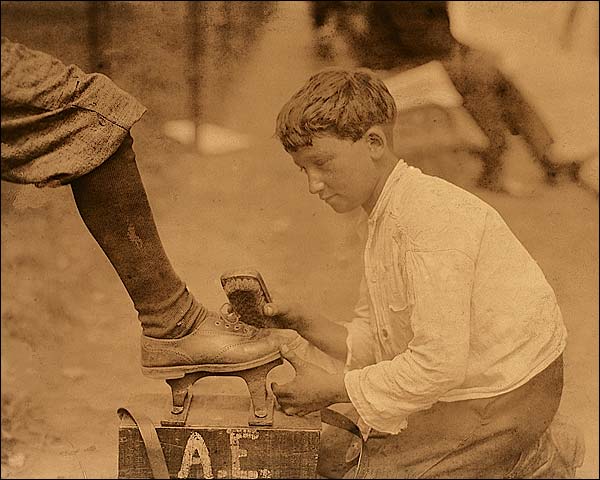 Lewis Hine Shoeshine Boy Newark New Jersey Photo Print for Sale