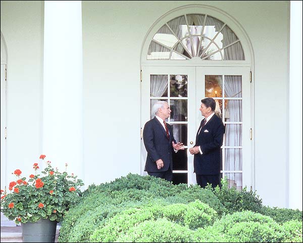 President Ronald Reagan & Sen. John McCain Photo Print for Sale