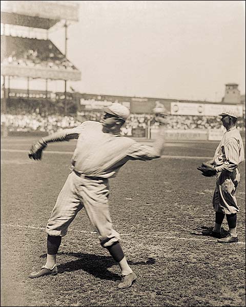 Babe Ruth Throwing Baseball N.Y. Yankees Photo Print for Sale