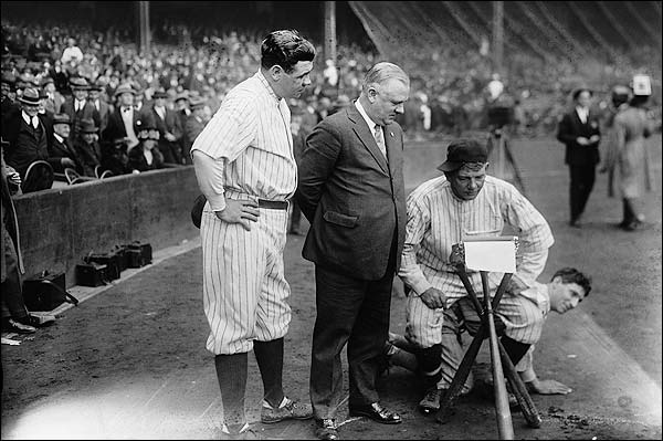 Babe Ruth with other Yankees Players Photo Print for Sale