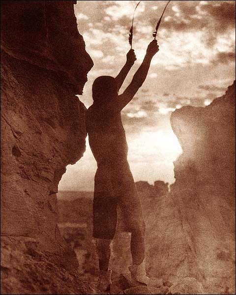 Offering to the Sun Indian Edward S. Curtis Photo Print for Sale