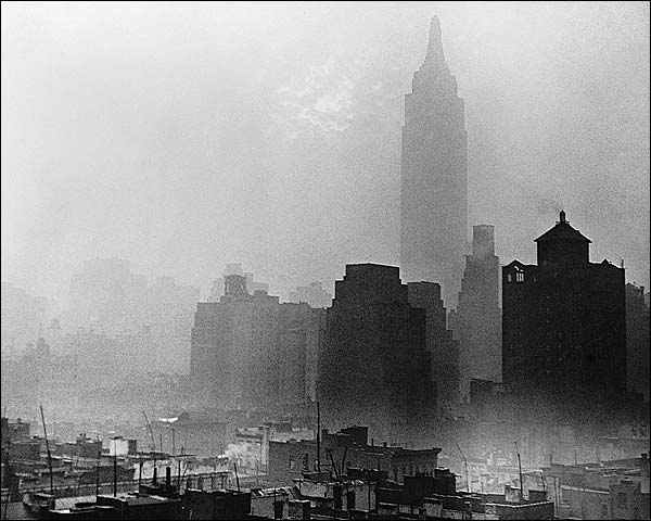Empire State Building in Fog New York City Photo Print for Sale