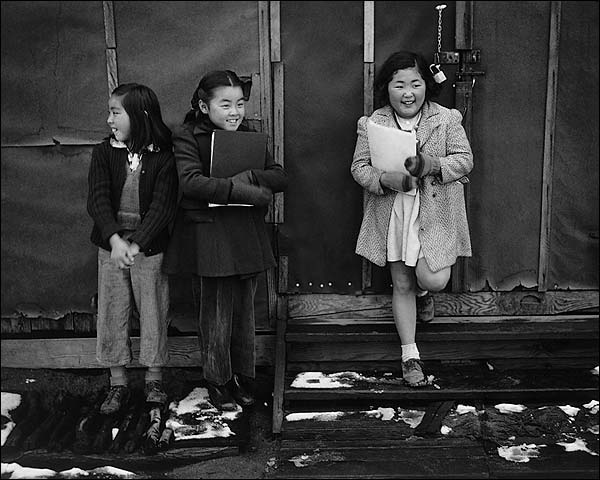 Schoolgirls at Manzanar Japanese Internment Camp WWII Photo Print for Sale