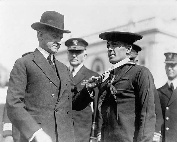 President Coolidge Decorating Sailor with Medal Photo Print for Sale