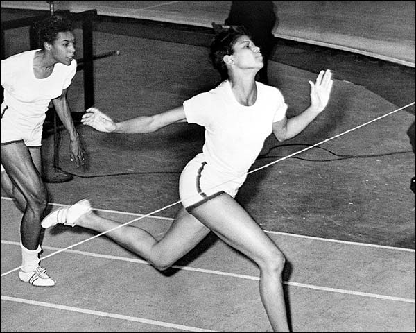 Olympic Champion Wilma Rudolph at Finish Line Photo Print for Sale