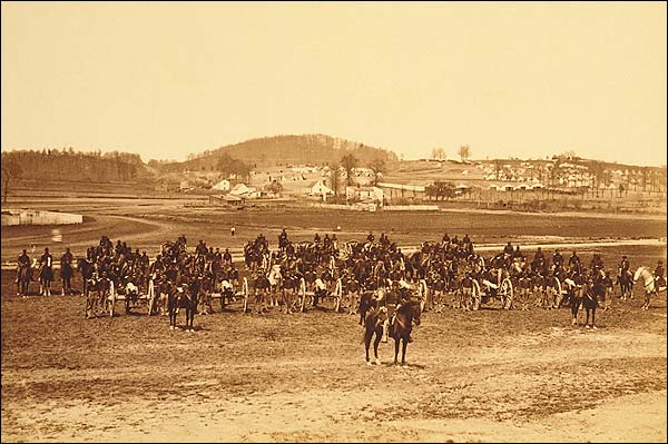 Civil War Canon Battery in Battle Formation Photo Print for Sale
