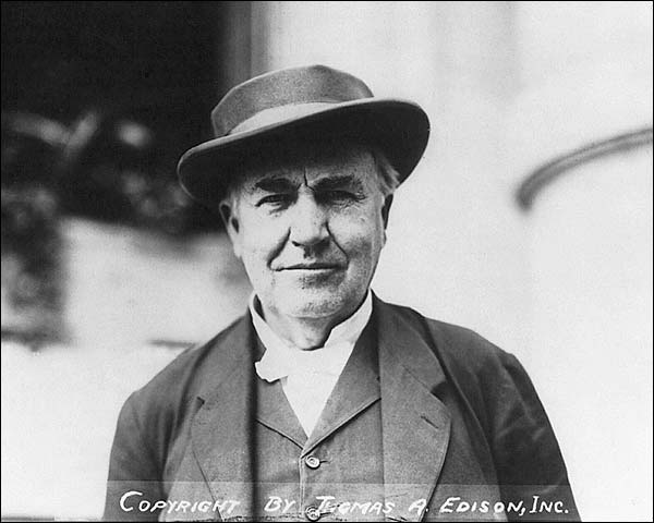 Thomas Edison Head and Shoulders Photo Print for Sale