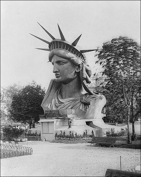 Statue of Liberty Head in a Paris Park 1883 Photo Print for Sale
