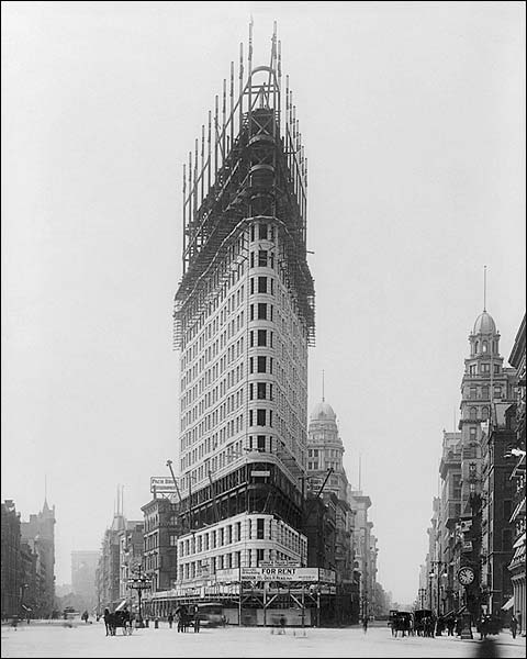 Flatiron Building Under Construction 1902 Photo Print for Sale