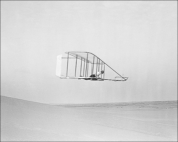 Wilbur in Early Wright Brothers Glider 1902 Photo Print for Sale