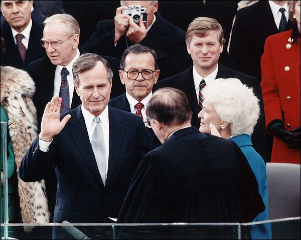 President George Bush Oath of Office 1989 Photo Print for Sale